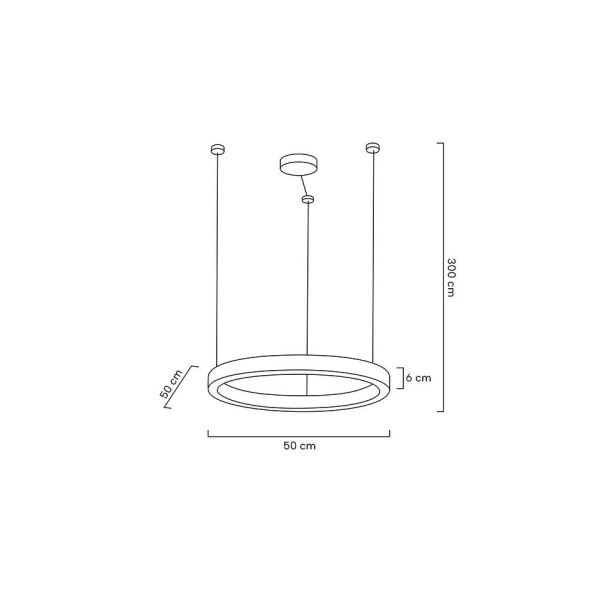 MOOSEE lampa wisząca RING LUXURY 50  złota